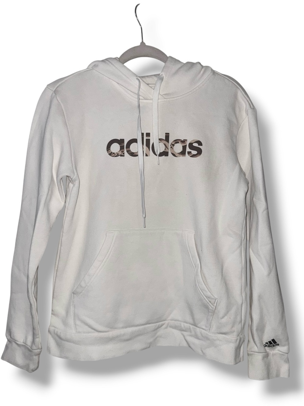 Adidas white camouflage logo hoodie